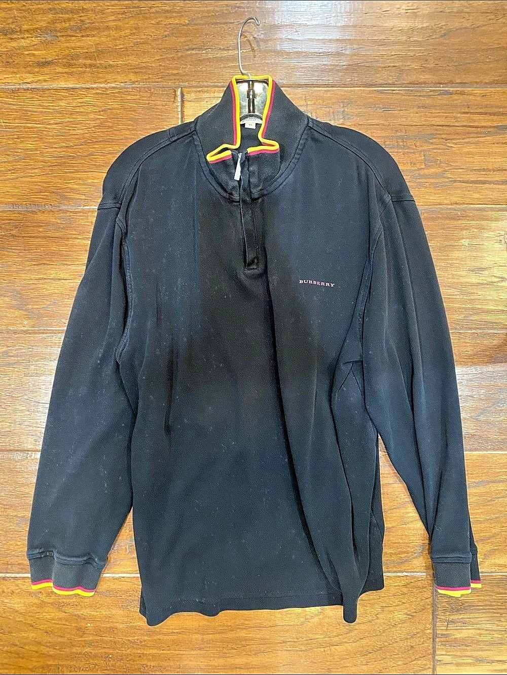 Burberry Black Quarter-Zip Pullover